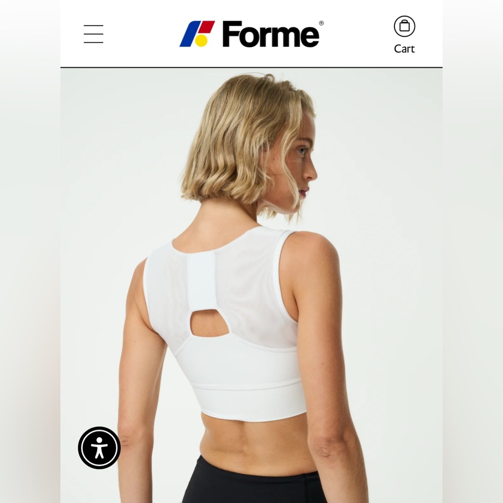 Forme Power Bra Cloud+ White Sports Posture Bra XS